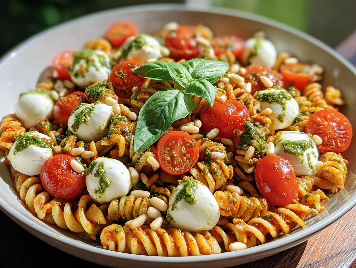 Pasta mit Pesto Rosso & Kirschtomaten - Featured