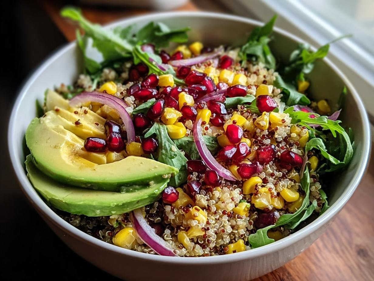 Genial 3-Minuten Quinoa-Salat mit Avocado & Mais
