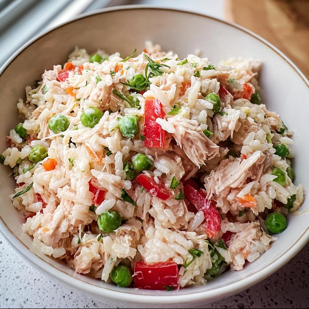 Reissalat mit Thunfisch, Paprika & Erbsen - Tasty