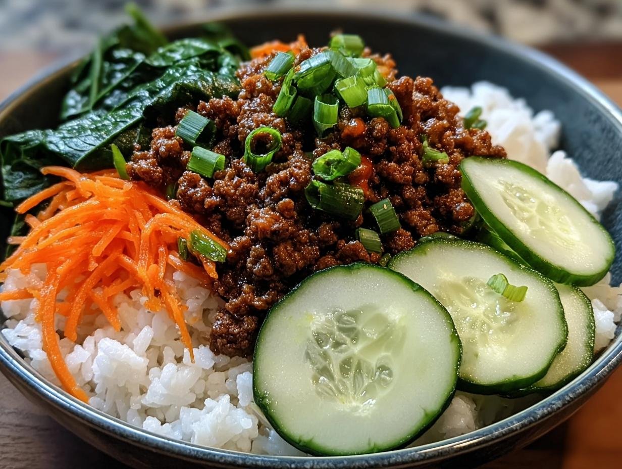 Rindfleisch-Bowl mit Gurke & Sriracha - Featured