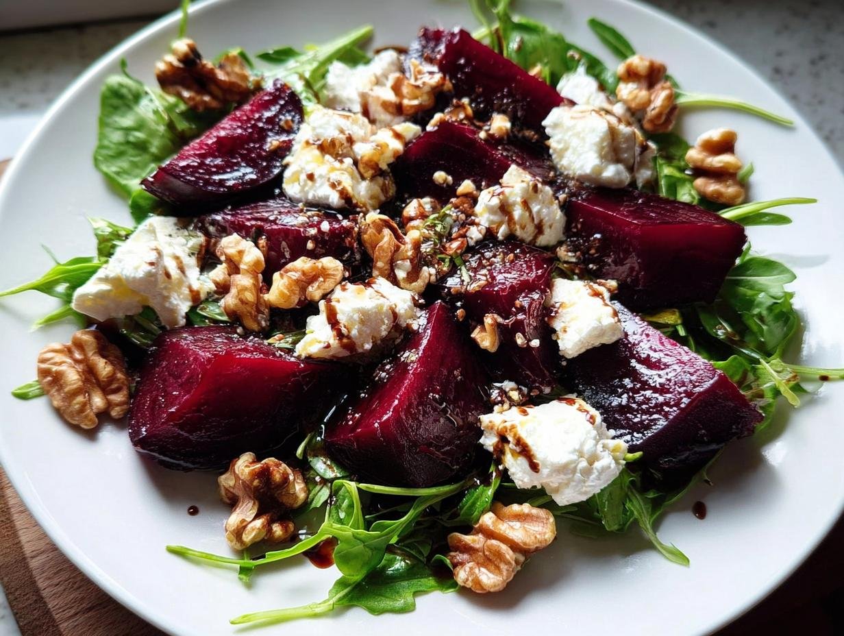 Rote-Bete-Salat mit Ziegenkäse - Featured
