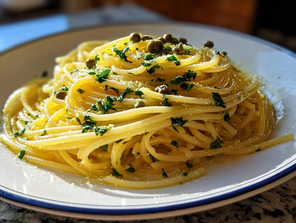 Geniale 15-Minuten Schnelle Zitronen-Pasta mit Kapern