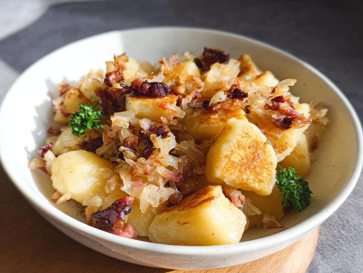 Schupfnudeln mit Sauerkraut & Speck - Featured