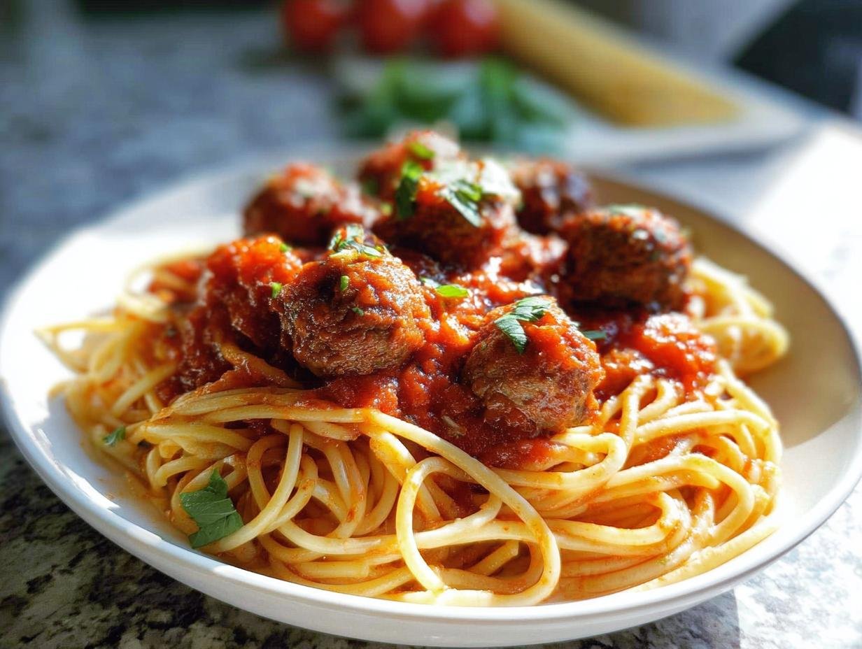 Spaghetti mit Fleischbällchen - Featured