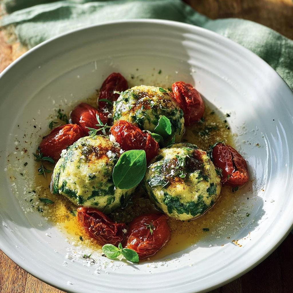 Spinatknödel mit Butter & Parmesan - Tasty