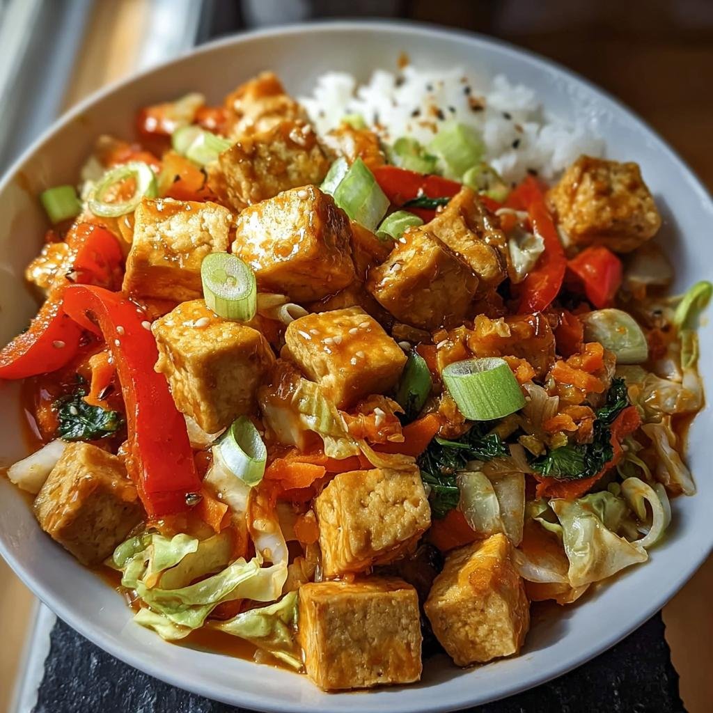 Tofu Sweet-Chili-Pfanne mit Gemüse - Tasty