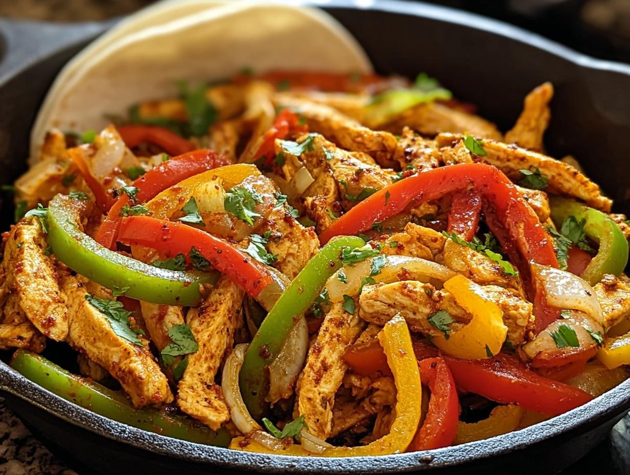 3 geniale Hähnchen-Fajita-Pfanne mit Paprika & Zwiebeln