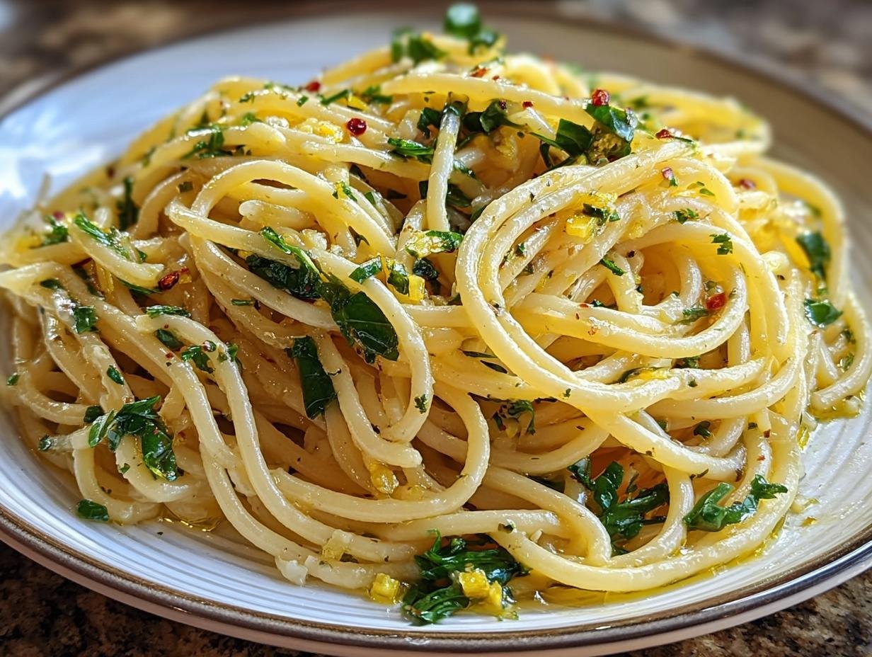 Genial: 20 Min Spaghetti Aglio e Olio mit Parmesan & Rucola