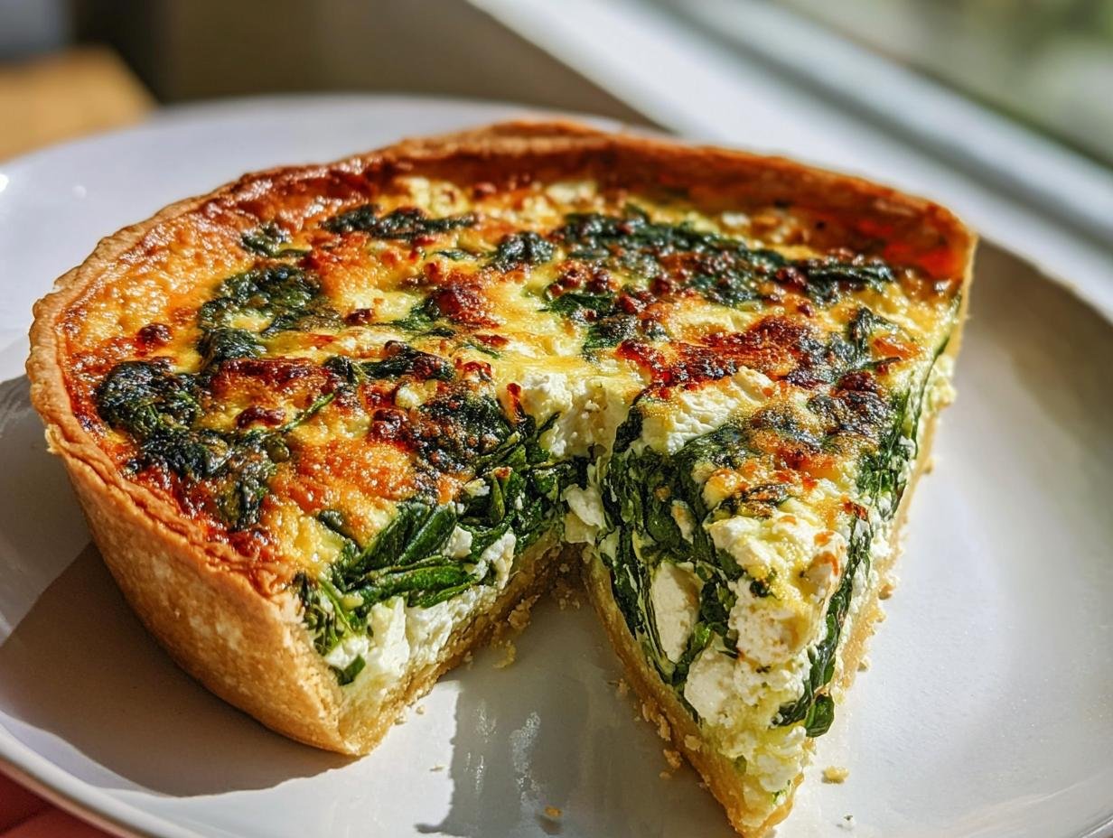 Fantastische 5-Minuten Spinat-Feta-Quiche schnell & einfach